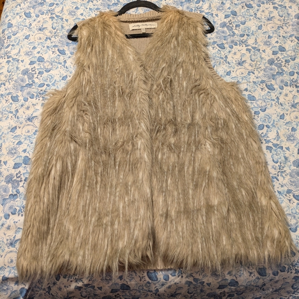 Tan Faux Fur Vest